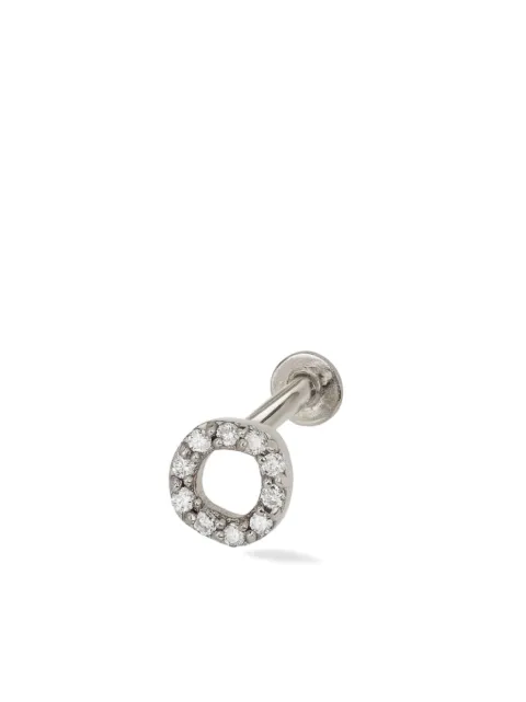 Lark & Berry 14kt white gold Halo diamond earring Silver LBDJ095
