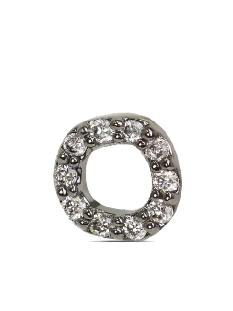 Lark & Berry 14kt gold Halo diamond earring Silver LBDJ095