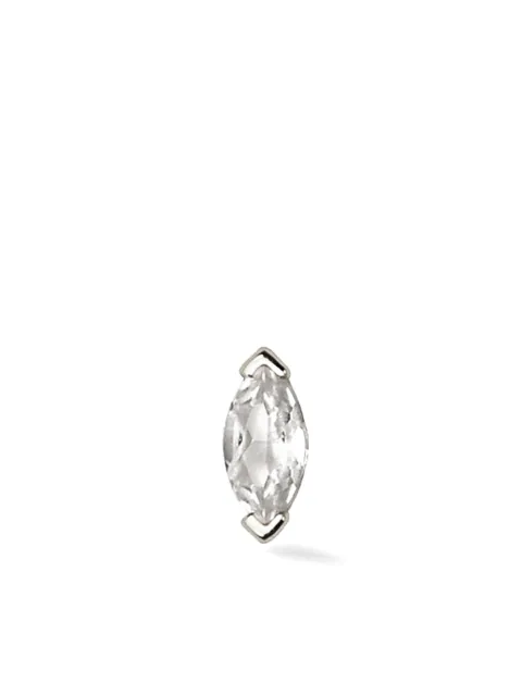Lark & Berry 14kt white gold Veto sapphire earring Silver LBDJ072