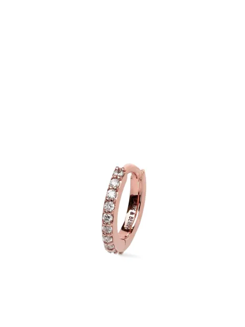 Lark & Berry 14kt rose gold medium Modernist diamond hoop earring Pink LBDJ0928