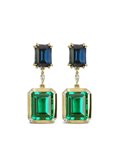 Lark & Berry 14kt yellow gold Nexus multi-stone drop earrings Gold LB21017E
