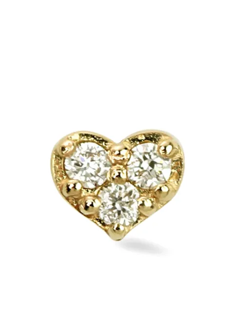 Lark & Berry 14kt yellow gold mini Heart diamond stud earring Gold LBP22018