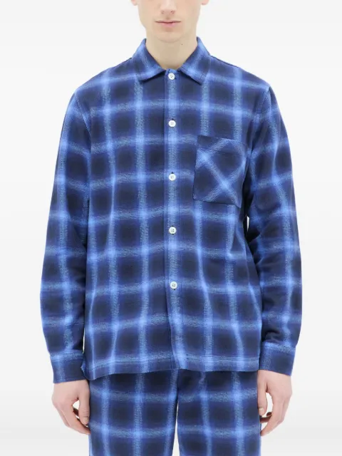 TEKLA checked shirt Blue SWTDABLPL