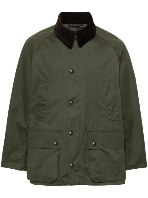 Barbour Bedale contrasting-collar jacket Green MCA0933SG71