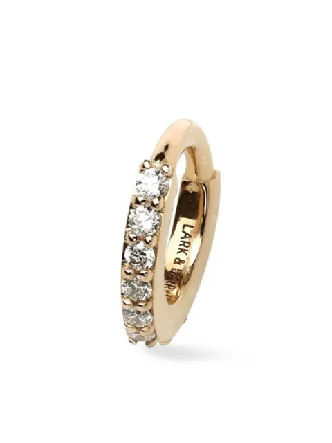 Lark & Berry 14kt yellow gold small Modernist diamond hoop earring Gold LBDJ0926