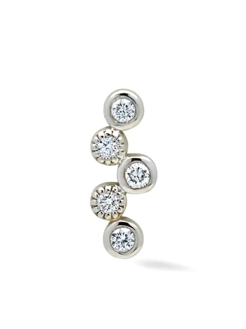 Lark & Berry 14kt white gold Constellation diamond stud earring Silver LBP22013