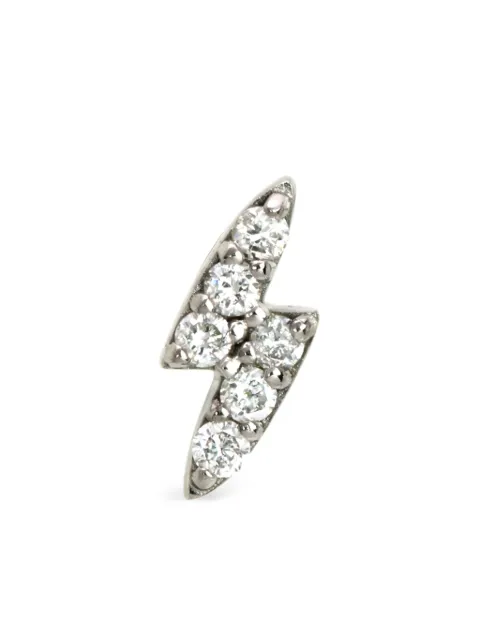 Lark & Berry 14kt white gold Lightning Strike diamond stud earring Silver LBP22014R