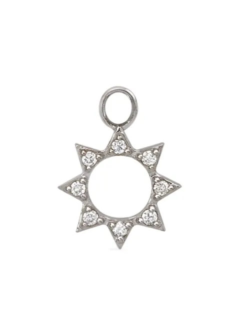 Lark & Berry 9kt white gold Summer Sun diamond charm Silver LBC036