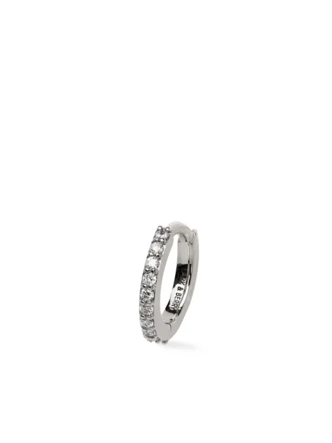 Lark & Berry 14kt white gold medium Modernist hoop earring Silver LBDJ0928