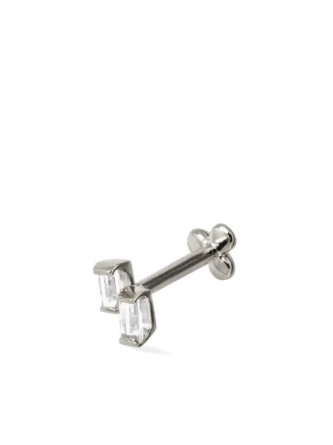 Lark & Berry 14kt white gold Omnis sapphire earring Silver LBP1907WS