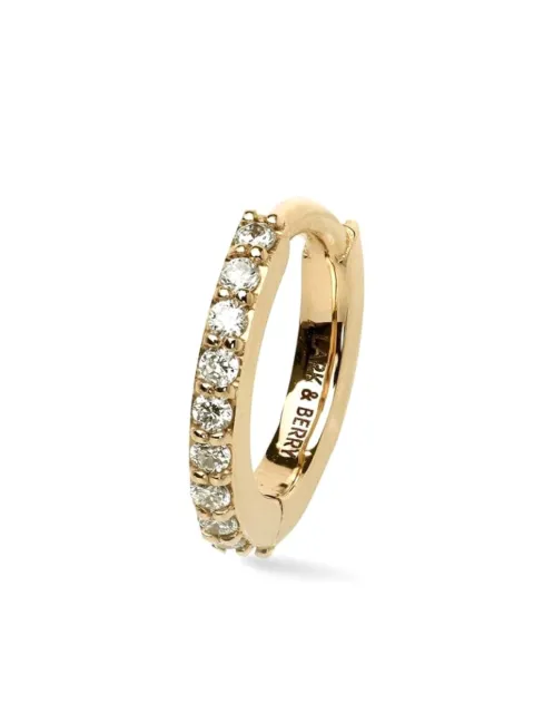 Lark & Berry 14kt yellow gold medium Modernist diamond hoop earring Gold LBDJ0928