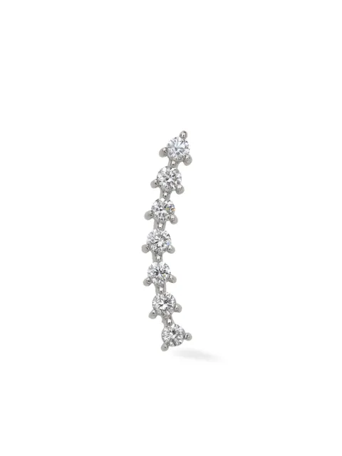 Lark & Berry 14kt white gold Modernist Linear diamond earring Silver LBDJ117