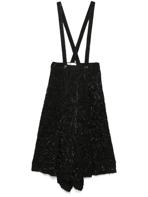 Song For The Mute pleated midi skirt Black 242WSK009TFTABLK