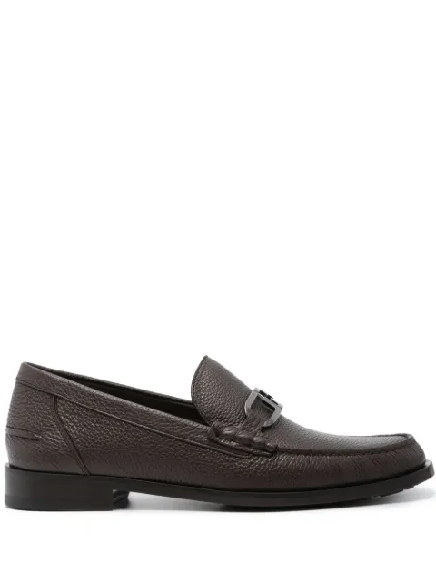 FENDI O’Lock leather loafers Brown 7D1546TDK