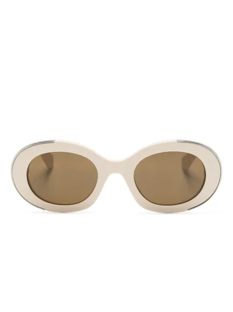 Alexander McQueen Eyewear oval-frame sunglasses Neutrals AM0445S