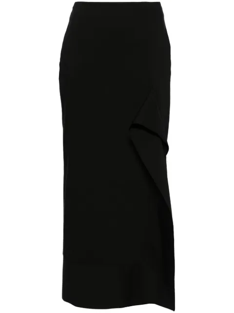 V:PM ATELIER Satine pencil midi skirt Black SSVPM03