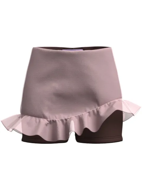 Maccapani Tonia ruffled layered skorts Pink 24EM2M0C060