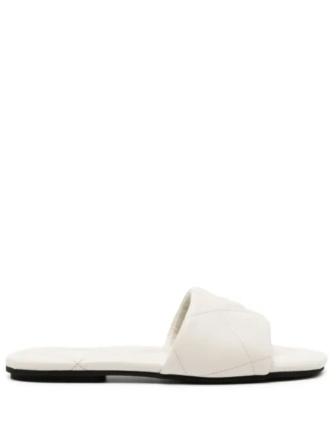 Emporio Armani Eagle-motif quilted sandals White X3P826XF770