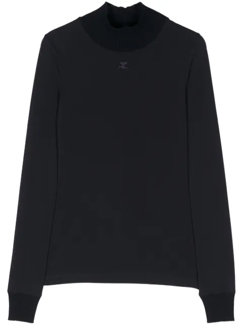 Courrèges Reedition mesh top Blue PERJTO029JS0088