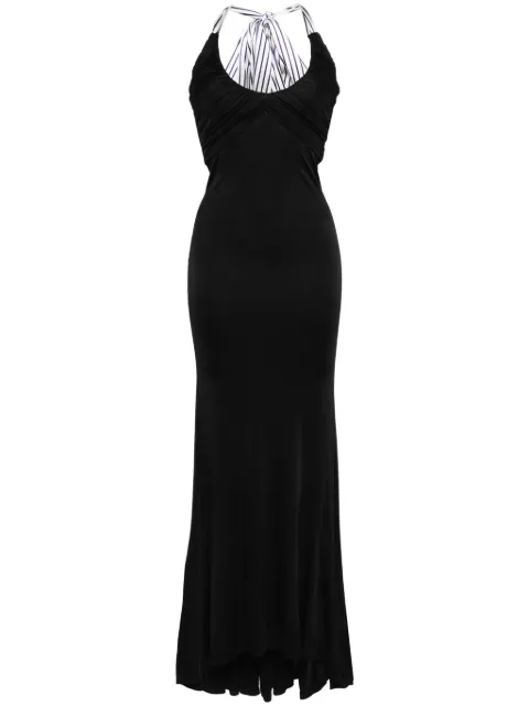 V:PM ATELIER Misty satin maxi dress Black SSVPM15