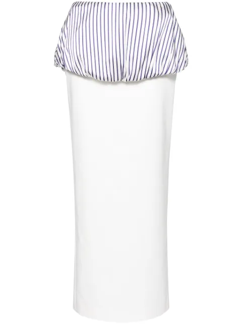 V:PM ATELIER Dove pencil skirt White SSVPM13