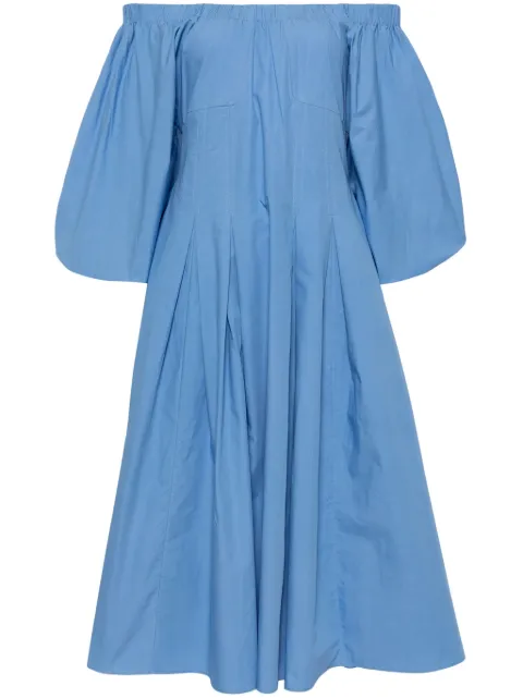 Rejina Pyo puff-sleeved off-shoulder dress Blue F477BU