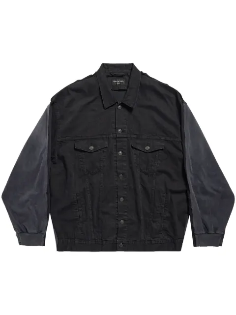 Balenciaga Tape Type oversize hybrid jacket Black 790485TQW54