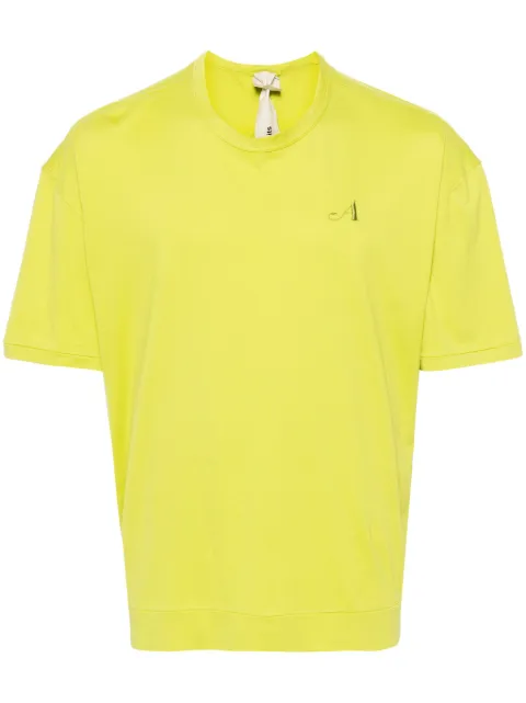 Ten C logo-embroidered cotton T-shirt Green 24CTCUH02208A06021