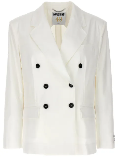 Moschino double-breasted blazer White A050304200001