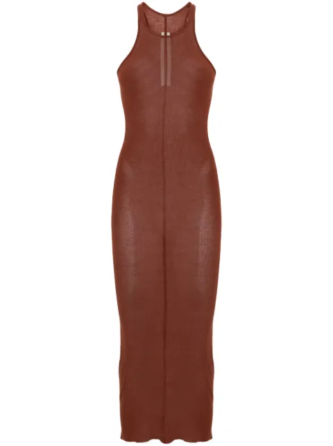 Rick Owens sleeveless ribbed dress Brown RP01D2549RC