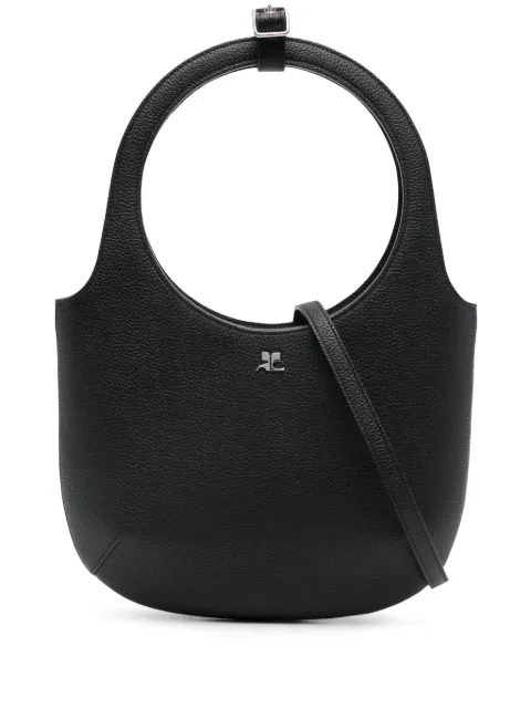 Courrèges Holy leather tote bag Black 224GSA102CV0016