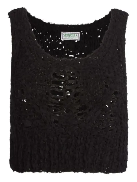 GUESS USA chunky-knit top Black W4GH16WG1J0