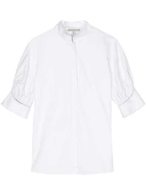 SHIATZY CHEN lace-trim cotton shirt White 146511