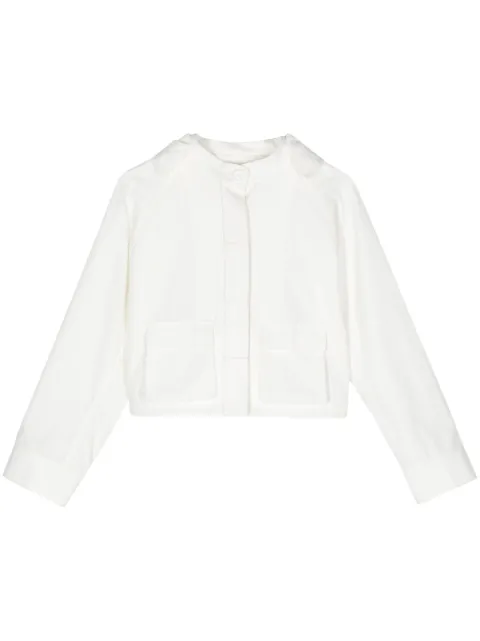 SHIATZY CHEN detachable-hood cargo jacket White 146016