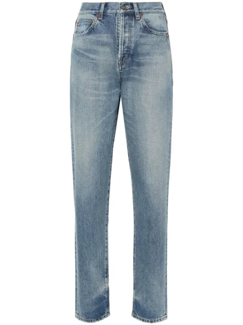 Saint Laurent distressed high-waisted jeans Blue 614443Y13KB