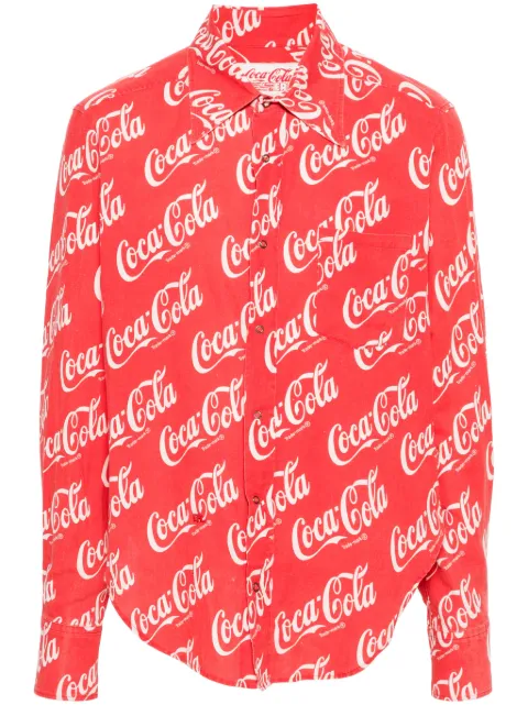 ERL x Coca-Cola print shirt Red ERL08B015