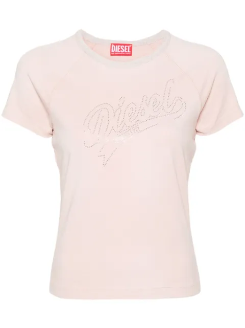 Diesel T-Vincie rhinestone-embellished T-shirt Pink A129820KLAI