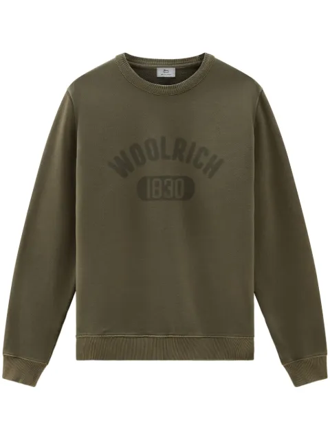 Woolrich logo-print cotton sweatshirt Green CFWOSW0221MRUT3686