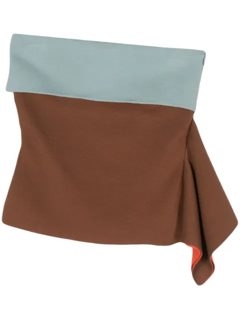 FENDI draped asymmetric mini skirt Blue FZXB21ARV7