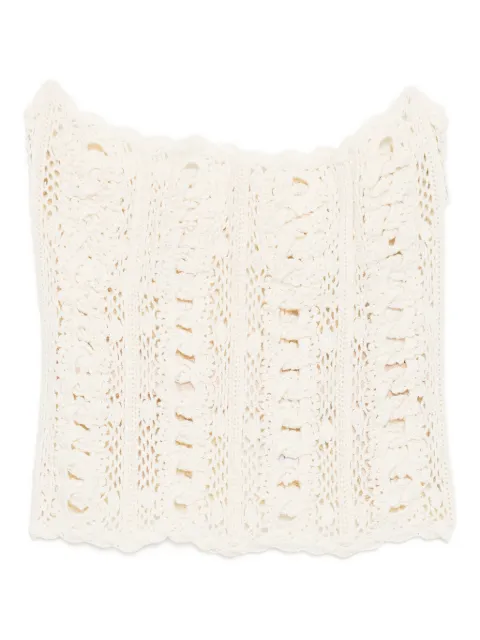 Oscar de la Renta knitted tank top Neutrals 24PN176LNK