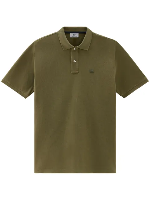 Woolrich logo-embroidered polo shirt Green CFWOPO0062MRUT2555