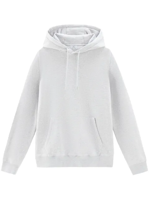 Woolrich logo-embroidered cotton hoodie Grey CFWOSW0224MRUT3684