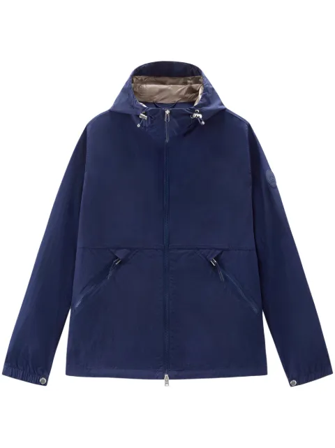 Woolrich Crinkle hooded windbreaker Blue CFWOOU0900MRUT3718