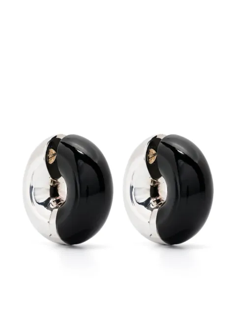 Uncommon Matters Status two-tone hoop earrings Silver TBOEA15SONYX