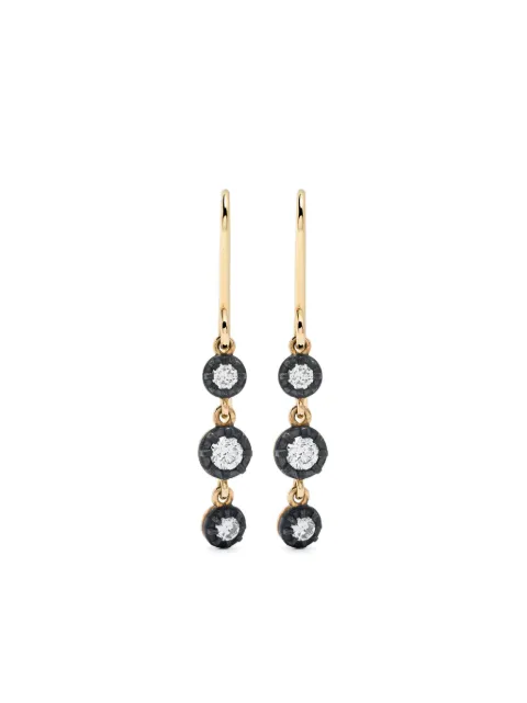 LEANDRA 18kt yellow gold diamond hook earrings Gold EYS0212AD001