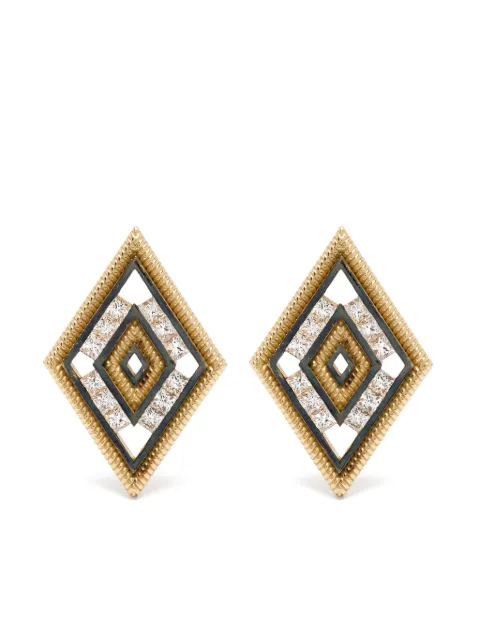 LEANDRA 18K yellow gold Cabo Rombo diamond earrings Gold EYR0115JD301