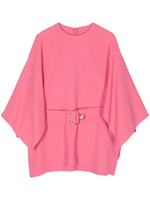 Elie Saab Cady belted silk blouse Pink TO038NS24CD003