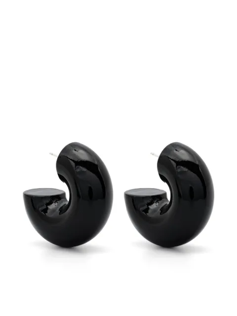 Uncommon Matters Beam chunky-hoop earrings Black TBOEA03PEPPER