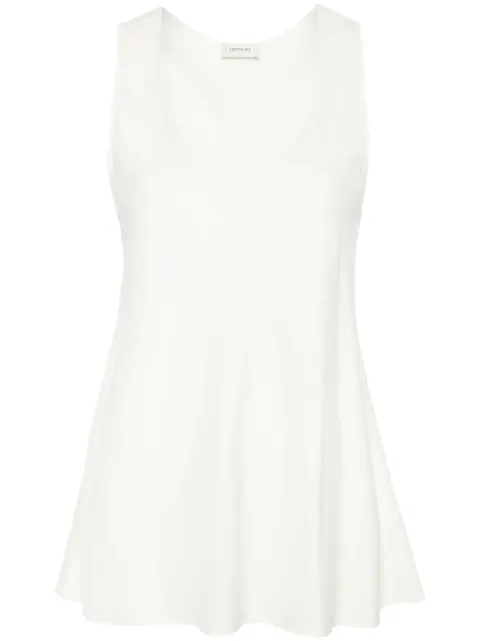 LEMAIRE scoop-neck satin tank top White TO1189LF1126