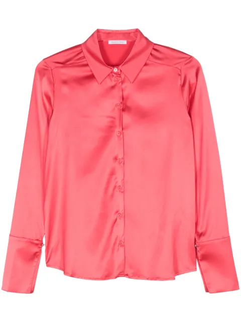 Patrizia Pepe spread-collar satin shirt Pink 8C0326A644